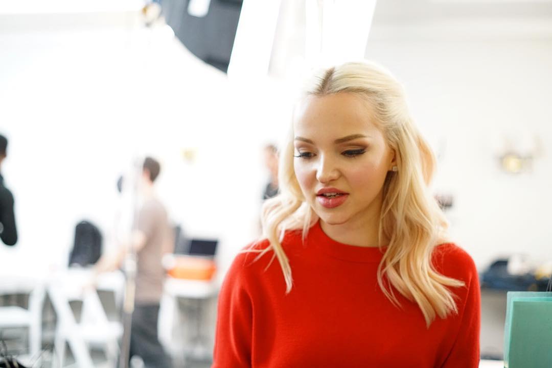 Actress on a styled photo shoot set