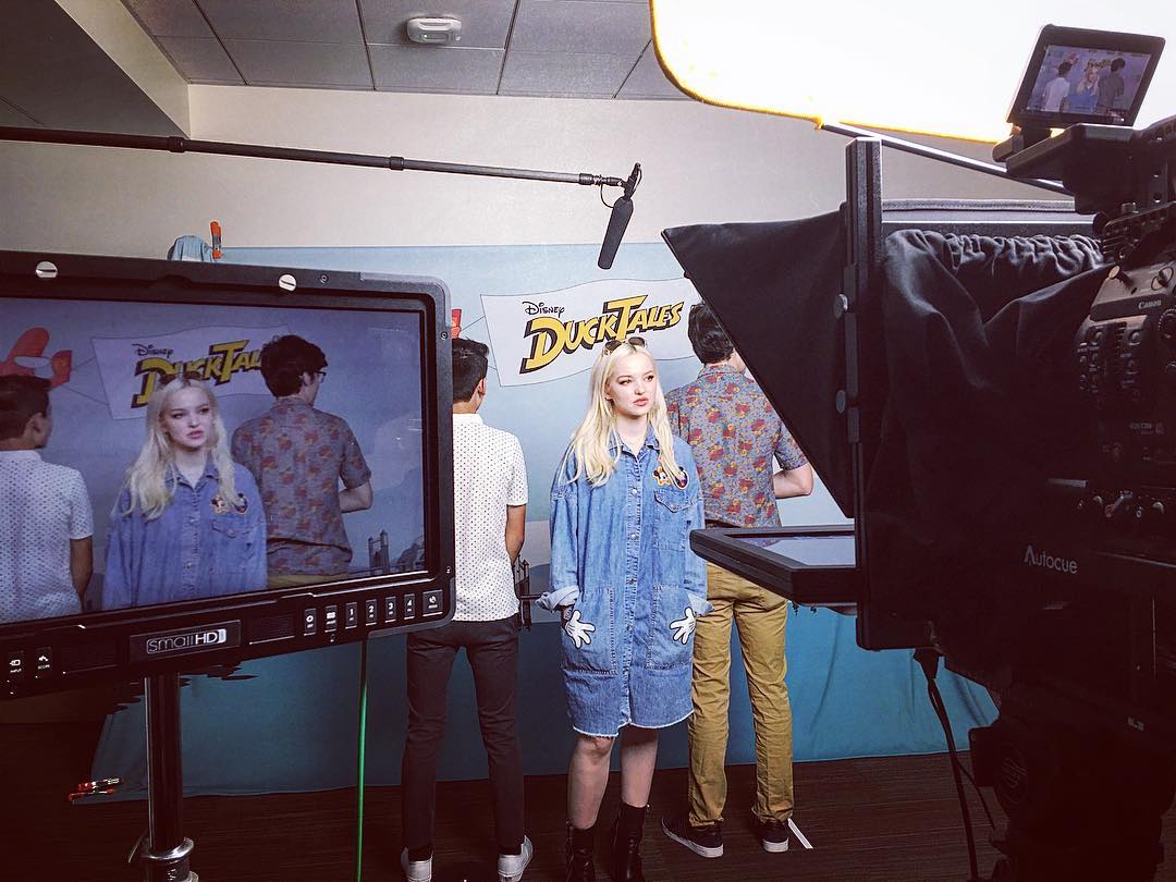 Talent interview on set